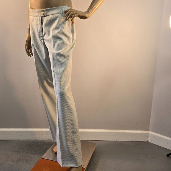 Etro Milano Pant Trousers Pin Stripe Straight Leg Made In Italy Womens Sz 44 IT - Picture 7 of 12